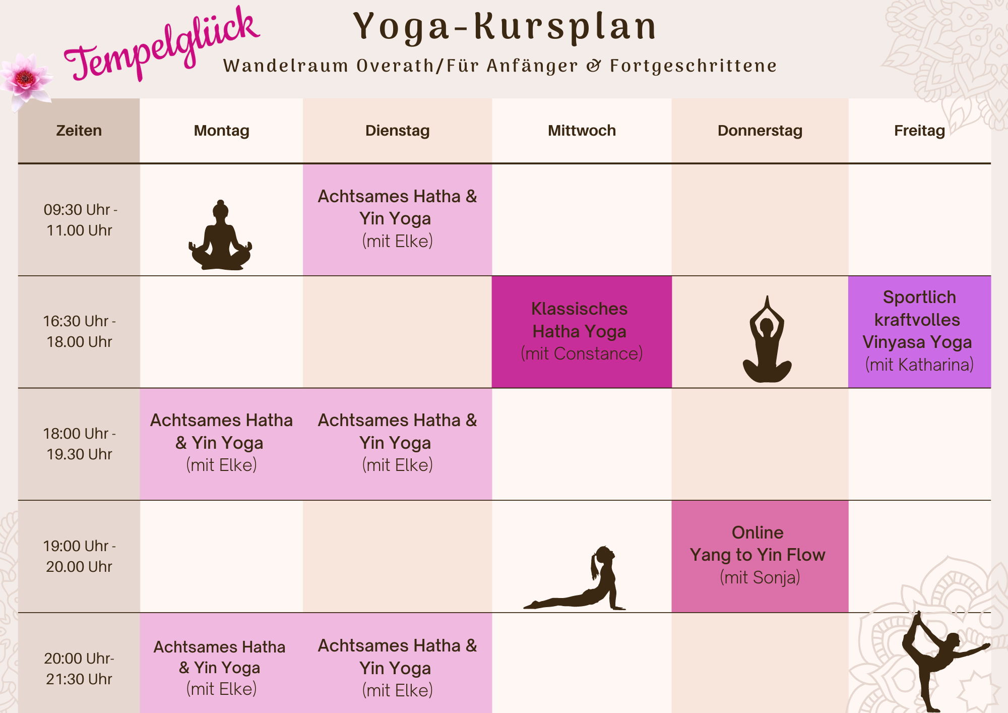 Pastel Minimalist Class Schedule Timetable